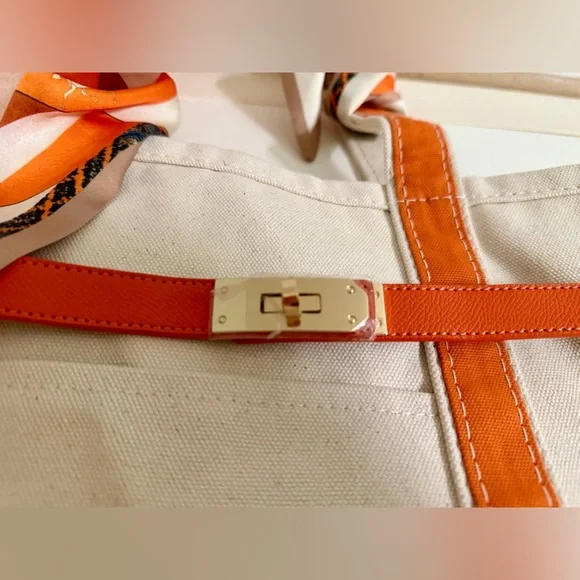 ✨ Limited Edition Twilly Tote “Boatkin” Bag – Burnt Orange ✨
New without tags | - Picture 5 of 10